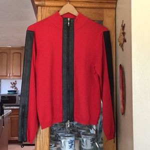 90's style zip up cardigan